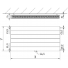 Mexen Line CCL21 grzejnik płytowy 600 x 1000 mm, podłączenie dolne środkowe, 1210 W, biały - W6C21L-060-100-00
