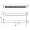 Mexen Line CCL22 grzejnik płytowy 300 x 2000 mm, podłączenie dolne środkowe, 1801 W, biały - W6C22L-030-200-00