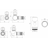 Mexen G00 zestaw termostatyczny osiowy, chrom - W903-900-01