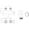 Mexen G00 zestaw termostatyczny kątowy, Duplex, DN50, chrom - W907-900-01