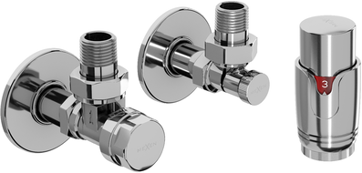 Mexen G00 zestaw termostatyczny kątowy z maskownicą R, chrom - W901-900-904-01