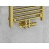Mexen G00 zestaw termostatyczny kątowy/prosty z maskownicą R, Duplex, DN50, złoty - W908-900-905-50