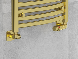 Mexen G00 zestaw termostatyczny osiowy z maskownicą S, złoty - W903-900-909-50