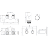 Mexen G00 zestaw termostatyczny kątowy z maskownicą S, Duplex, DN50, chrom - W907-900-910-01