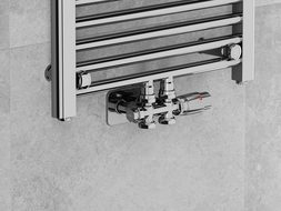 Mexen G00 zestaw termostatyczny kątowy/prosty z maskownicą S, Duplex, DN50, chrom - W908-900-910-01