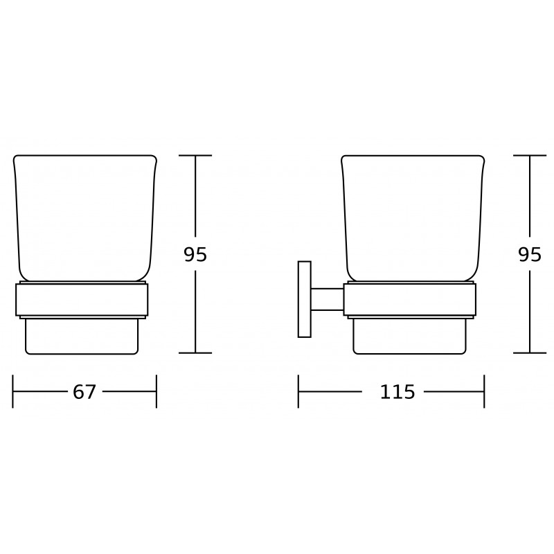 Mexen Zoja kubek na szczoteczki, złoty - 7019138-50