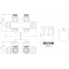 Mexen G05 zestaw termostatyczny osiowy, antracyt - W903-958-66