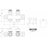 Mexen G05 zestaw termostatyczny osiowy, czarny - W903-958-70