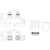 Mexen G05 zestaw termostatyczny kątowy, Duplex, DN50, biały - W907-958-20