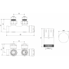 Mexen G05 zestaw termostatyczny kątowy, Duplex, DN50, antracyt - W907-958-66