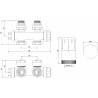 Mexen G05 zestaw termostatyczny kątowy/prosty, Duplex, DN50, antracyt - W908-958-66