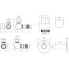 Mexen G05 zestaw termostatyczny osiowy z maskownicą R, chrom - W903-958-904-01