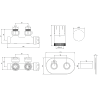 Mexen G05 zestaw termostatyczny kątowy z maskownicą R, Duplex, DN50, antracyt - W907-958-905-66