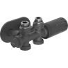 Mexen G05 zestaw termostatyczny kątowy/prosty z maskownicą R, Duplex, DN50, antracyt - W908-958-905-66