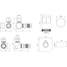 Mexen G05 zestaw termostatyczny osiowy z maskownicą S, chrom - W903-958-909-01