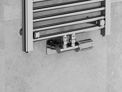 Mexen G05 zestaw termostatyczny kątowy z maskownicą S, Duplex, DN50, chrom - W907-958-910-01