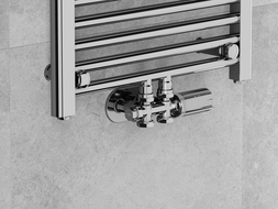 Mexen G05 zestaw termostatyczny kątowy/prosty z maskownicą S, Duplex, DN50, chrom - W908-958-910-01