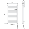 Mexen Aran grzejnik elektryczny 960 x 500 mm, 500 W, czarny - W306-0960-540-00-70