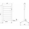 Mexen Oso grzejnik elektryczny 2w1 stojący 910 x 500 mm, 200 W, czarny - W304-0910-500-00-70