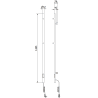 Mexen Pino grzejnik elektryczny z wieszakami na ręczniki 1405 x 32 mm, 75 W, czarny - W301-1405-032-00-70