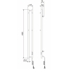 Mexen Pino grzejnik elektryczny z wieszakami na ręczniki 1405 x 137 mm, 150 W, czarny - W301-1405-137-00-70