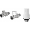 Mexen G02 zestaw termostatyczny prosty, nikiel - W914-012-928-01