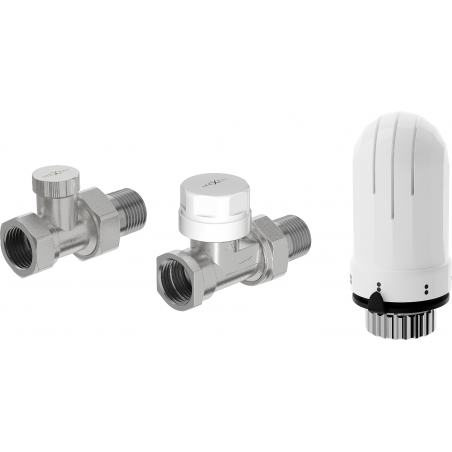 Mexen G03 zestaw termostatyczny prosty, nikiel - W914-012-938-01