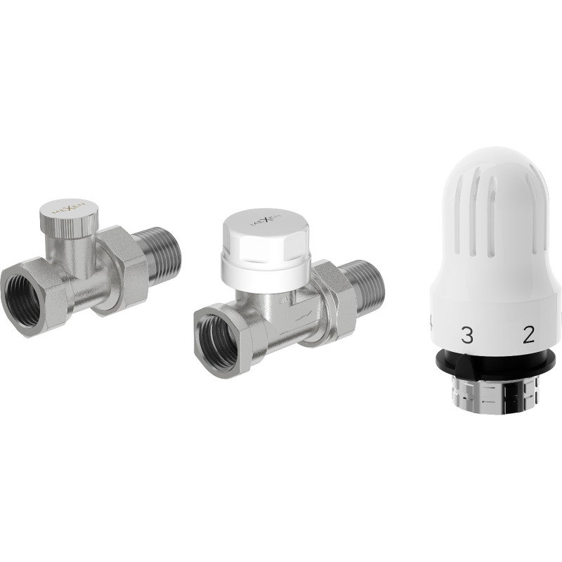 Mexen G04 zestaw termostatyczny prosty, nikiel - W914-012-948-01