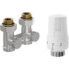 Mexen G01 zestaw termostatyczny dwururowy DN50, prosty 1/2"x3/4", nikiel - W912-012-918-01
