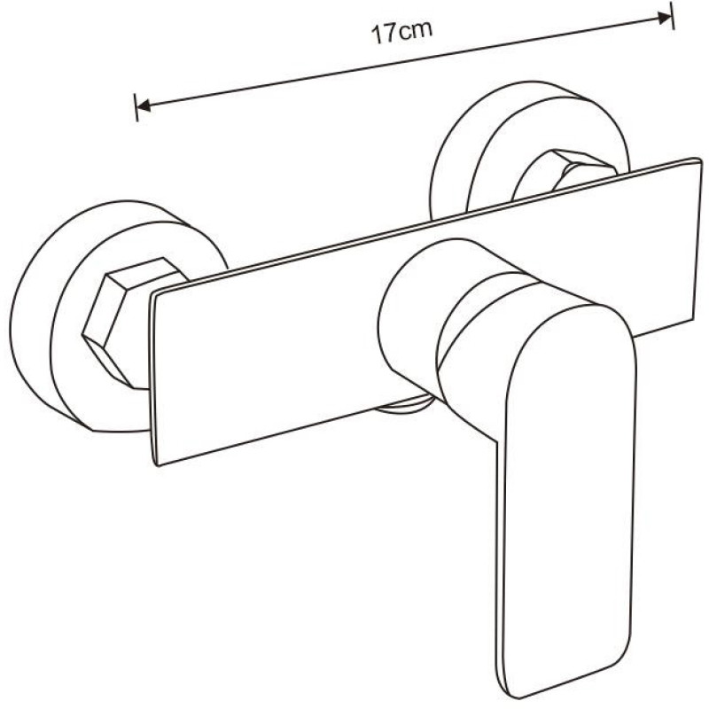 Mexen Alfa bateria prysznicowa, biała/złota - 745740-25