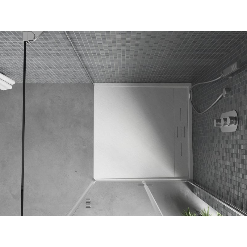 Mexen Amon brodzik kwadratowy SMC 90 x 90 cm, biały - 4F109090