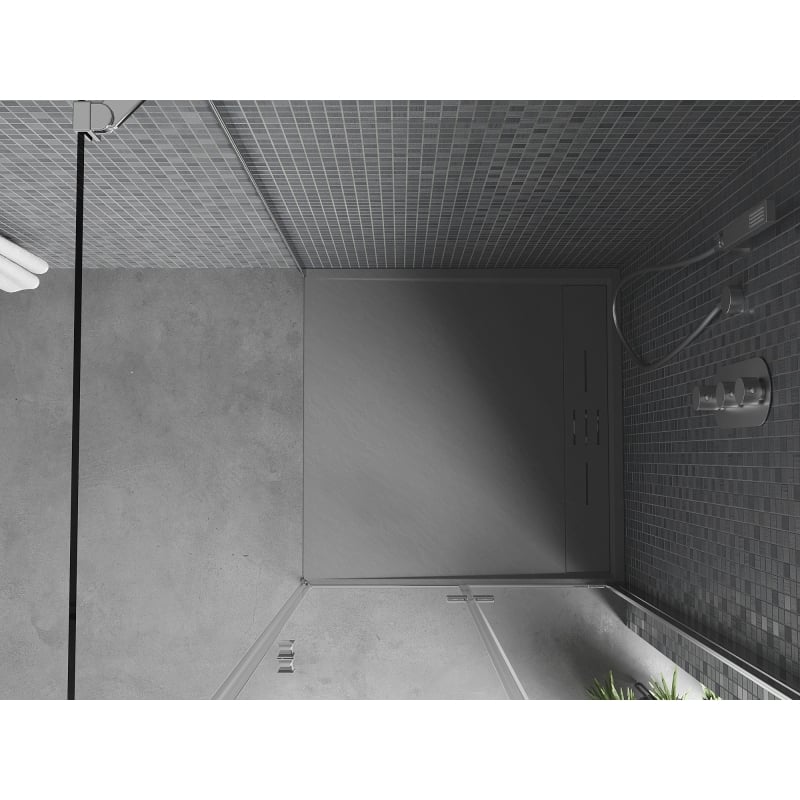 Mexen Amon brodzik kwadratowy SMC 80 x 80 cm, szary - 4F618080
