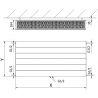 Mexen Line CCL33 grzejnik płytowy 500 x 500 mm, podłączenie dolne środkowe, 950 W, antracyt - W6C33L-050-050-66
