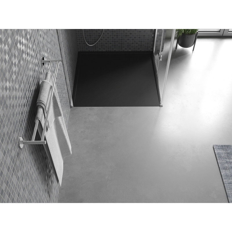 Mexen Amon brodzik kwadratowy SMC 80 x 80 cm, czarny - 4F708080