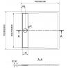 Mexen Amon brodzik kwadratowy SMC 80 x 80 cm, czarny - 4F708080