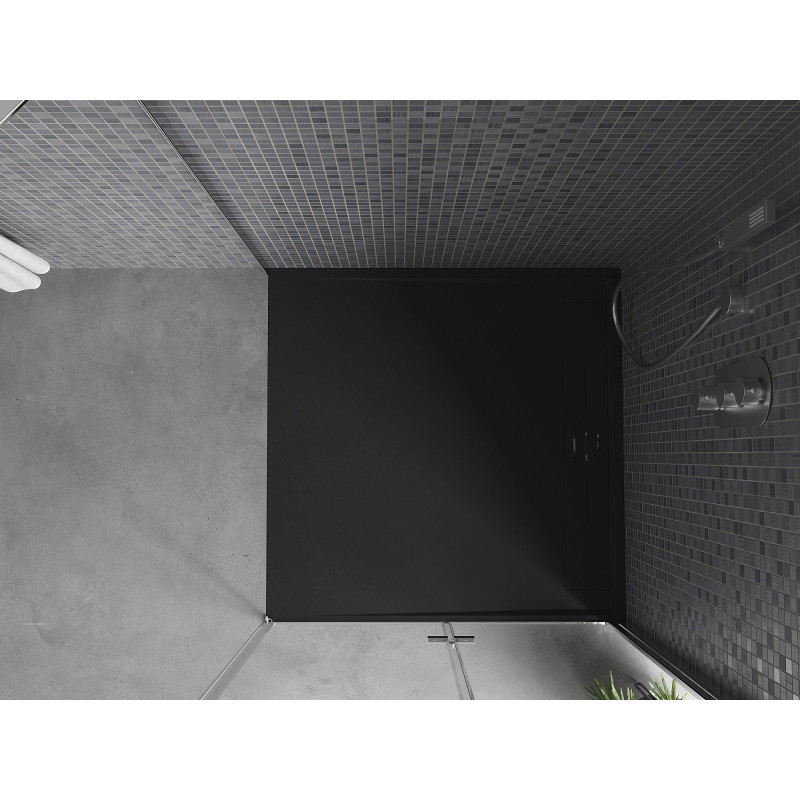 Mexen Amon brodzik kwadratowy SMC 100 x 100 cm, czarny - 4F701010