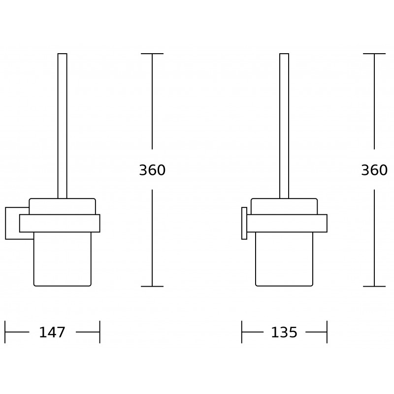Mexen Vox szczotka toaletowa, chrom - 707050-00