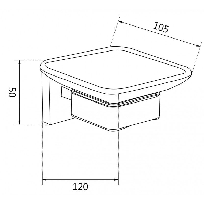 Mexen Vox mydelniczka, chrom - 707039-00