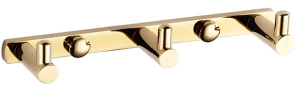 Mexen potrójny haczyk na ręcznik, złoty - 709163-50