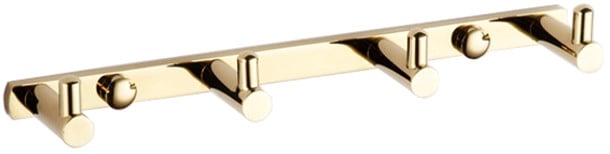 Mexen poczwórny haczyk na ręcznik, złoty - 709164-50