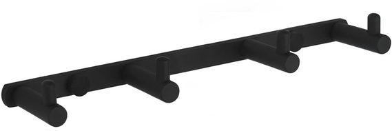 Mexen poczwórny haczyk na ręcznik, czarny - 709164-70