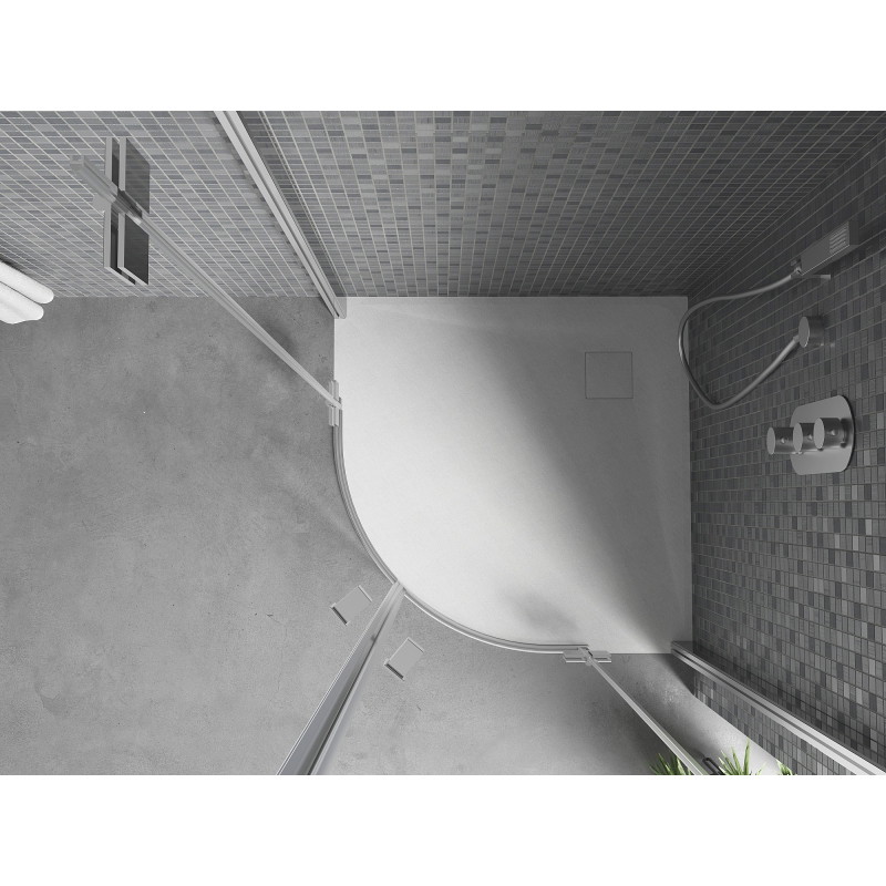 Mexen Bert brodzik półokrągły SMC 90 x 90 cm, biały - 4KR109090