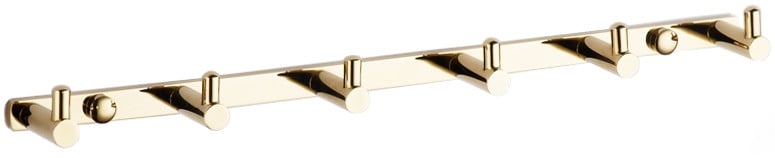 Mexen haczyk na ręcznik z sześcioma uchwytami, złoty - 709166-50
