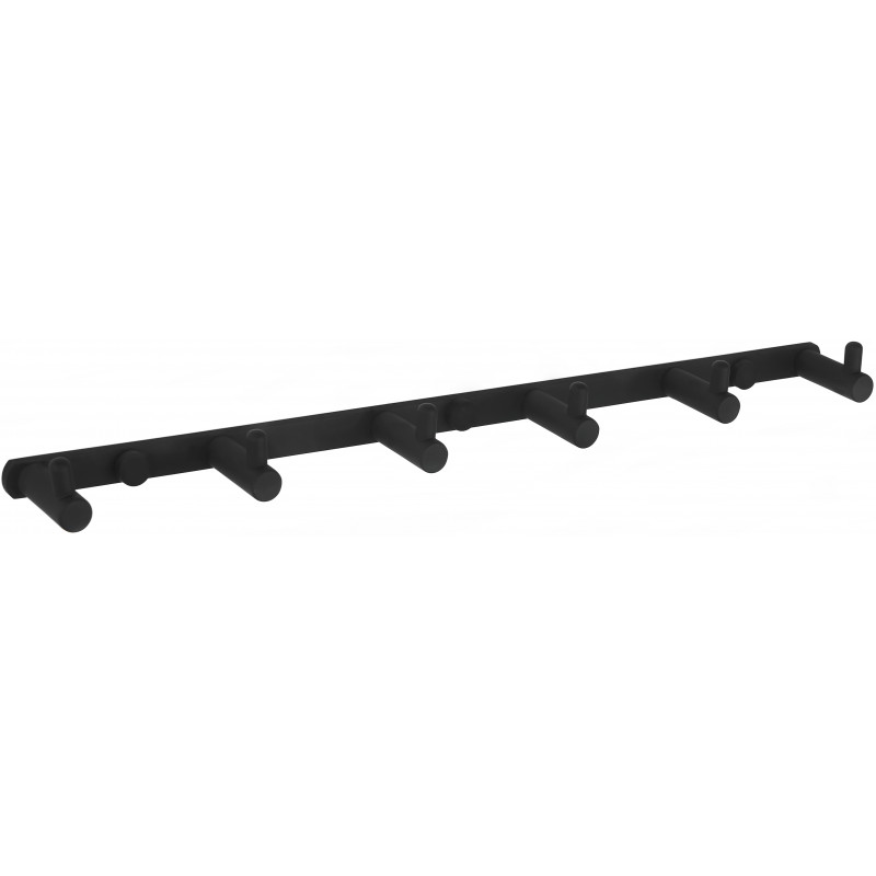 Mexen haczyk na ręcznik z sześcioma uchwytami, czarny - 709166-70