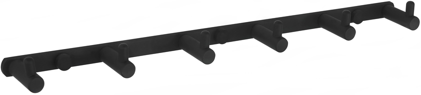Mexen haczyk na ręcznik z sześcioma uchwytami, czarny - 709166-70