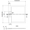 Mexen Otto brodzik kwadratowy SMC 90 x 90 cm, biały - 4N109090