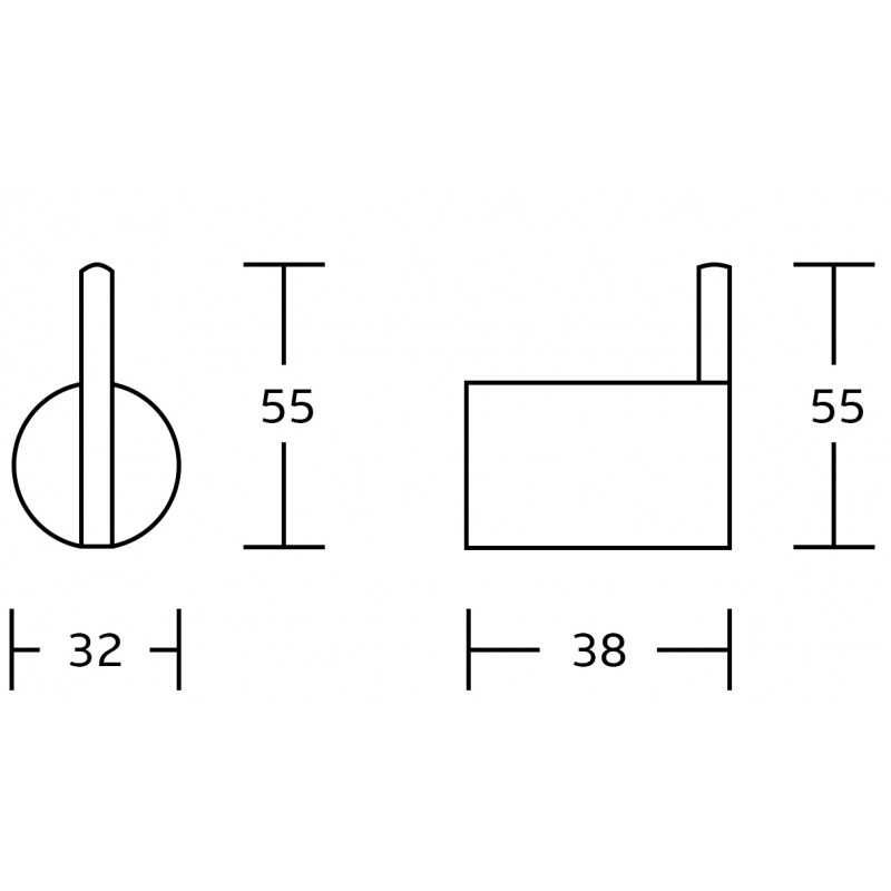 Mexen Aron haczyk na ręcznik, czarny/chrom - 7088135-07