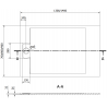 Mexen Otto brodzik prostokątny SMC 140 x 80 cm, czarny - 4N708014