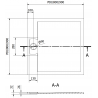 Mexen Otto brodzik kwadratowy SMC 80 x 80 cm, czarny - 4N708080