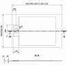 Mexen Otto brodzik prostokątny SMC 100 x 90 cm, czarny - 4N709010